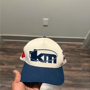 Blue and White Logo Baseball Cap